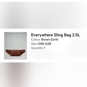 lululemon athletica Brown Everywhere Sling Bag